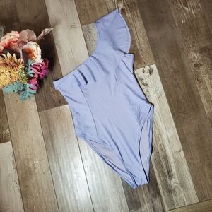 NWT Double Zero Women's Lavender Purple One Shoulder One Piece Bathing Suit